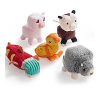 Fuzzwoof Pixel World Dog Toys - 5-Pack Plush Video Game-Inspired Squeaky Toys for Dogs, Durable & Fun Chew Toys for Small to Medium Dogs, Soft Interactive Pet Toys