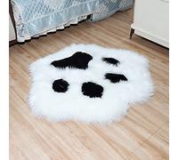 Fuzzy Area Rugs,Fluffy Cat Paw Rugs,Shaggy Decorative Accent Rug,Soft Faux Fur Rug Carpet Washable for Kids Nursery Dorm Room Bedroom (Black)