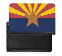 Fuzzy Arizona States Flag Slim Passport Holder Credit Card Cover Travel Essentials Wallet