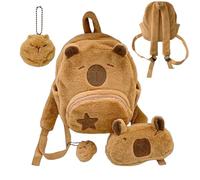 Fuzzy Backpack Cartoon Plush Bookbag with Coin Purse