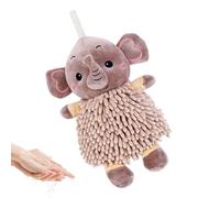 Fuzzy Ball Hand Towel, Soft Elephant Doll Decor Quick-Drying Towels, Hangable Absorbent Microfiber Hand Cloth for Kids, Adults, Spa, Kitchen, Poolside, Beach, Gym, Nursery, Holiday, Birthday Present
