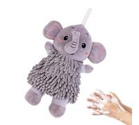 Fuzzy Ball Hand Towel, Soft Elephant Doll Decor Quick-Drying Towels, Hangable Absorbent Microfiber Hand Cloth for Kids, Adults, Spa, Kitchen, Poolside, Beach, Gym, Nursery, Holiday, Birthday Present