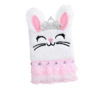 Fuzzy Bunny Journal - Plush Cover Notebook, Adorable Secret Diary, Soft Shiny Personal Writing Book, Kids Notebook for Stories and Notes | for Holiday, Birthday Surprises, Special