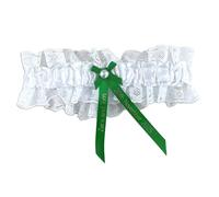 Fuzzy Cactus Personalised Emerald Green Garter - Bride to Be Garters - Something Blue - Wedding or Hen Party