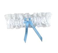 Fuzzy Cactus Personalised Pale Blue Garter - Bride to Be Garters - Something Blue - Wedding or Hen Party