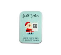 Fuzzy Cactus Santa Tracker with QR Code - Track Santa's Journey to Your Home