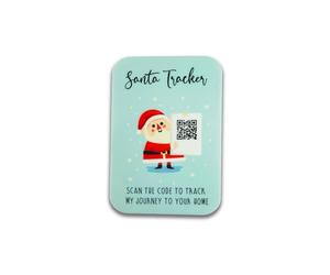 Fuzzy Cactus Santa Tracker with QR Code - Track Santa's Journey to Your Home