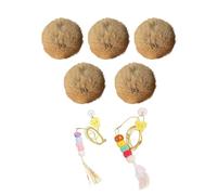 Fuzzy Cat Balls - 5-Piece Boredom, Interactive Toy with Play Fun, Kitten Ball with Exercise Use, Cat Toy, Durable Material for Home Pet Room Indoor Outdoor Training Small Animals Kittens