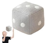 Fuzzy Dice Large Plush Cushion Soft Decorative Cushion | Plush Dice Game Room Decorative Pillow, Dice Plush Pillow, Home Car Sofa Decoration, Home Gifts, grey, Se référer au descriptif, Refer to