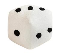 Fuzzy Dice Large Plush Cushion Soft Decorative Cushion | Plush Dice Game Room Decorative Pillow, Dice Plush Pillow, Home Car Sofa Decoration, Home Gifts, White., Se référer au descriptif, Refer to