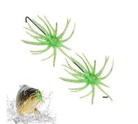 Fuzzy Dice Lure | Colorful Sea Urchin Soft Slow Sinking Realistic Two Pieces,Furry Dice Lure - for and Saltwater Rivers Lakes Streams Reservoirs and Shores