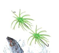 Fuzzy Dice Lure | Two Pieces Slow Sinking Sea Urchin Realistic Colorful Lure,Sea Urchin Lure,for Freshwater Saltwater Lakes Streams Reservoirs Along The Shores