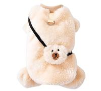 Fuzzy Dog Pajamas Puppy Onesie for Small Dogs Fleece Pet Dog Coats Soft Pjs Winter Clothes Super Soft Velvet Chihuahua Yorkie Tiny Dog Clothes Outfits