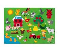 Fuzzy Felt Board for Toddlers 41.3x29.5 Inch Farm Theme Felt Story Board Preschool Storytelling Wall Early Educational Sensor Toys for Boy Girl Birthday