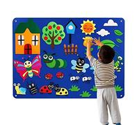 Fuzzy Felt Story Board Set for Kids, 105cm Dinosaur/Farm Animals/Solar System/Animals Storytelling Game for Children, Portable Preschool Educational Interactive Toy Boys Girls