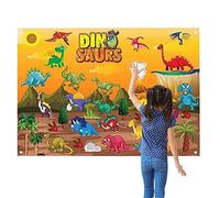 Fuzzy Felt Story Board Set for Kids, 105cm Dinosaur/Farm Animals/Solar System/Animals Storytelling Game for Children, Portable Preschool Educational Interactive Toy Boys Girls