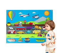 Fuzzy Felt Story Board Set for Kids, Animals Flannel Board, Farm Felt Story Board, Portable Educational Interactive Toy, Preschool Learning Interactive Storytelling Teaching Play Activity Kits