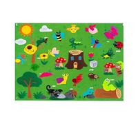 Fuzzy Felt Story Board Set for Kids, Children's Teaching Felt Board, Dinosaur/Farm/Ins-ects/Letter/City Train Storytelling Felt Board for Kids, Portable Preschool Educational Toy for Boys Girls