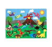 Fuzzy Felt Story Board Set for Kids, Children's Teaching Felt Board, Dinosaur/Farm/Ins-ects/Letter/City Train Storytelling Felt Board for Kids, Portable Preschool Educational Toy for Boys Girls