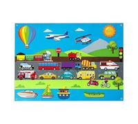 Fuzzy Felt Story Board Set for Kids, Children's Teaching Felt Board, Dinosaur/Farm/Ins-ects/Letter/City Train Storytelling Felt Board for Kids, Portable Preschool Educational Toy for Boys Girls