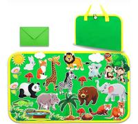 Fuzzy Felt, Zoo Animals Fuzzy Felt for 2 Year Olds, Educational and Creative Play for Animal Themed Parties, Preschools, Petting Zoos, Home Play Areas, Museums, 1 Piece