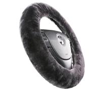 Fuzzy Fluffy Fur Wool Sheepskin car Steering Wheel Cover for Universal Steering Wheel 35CM-42CM Protector Accessories, Anti-Slip,Comforting and Luxurious, Soft Texture