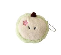 Fuzzy Fruit Keychain Purse Tiny Zippered Bag Cards Practical Design Students Travel-Friendly Plush Gift Wallet for Students