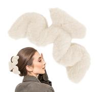 Fuzzy Hair Claw - Premium Plush Wavy Shape Design System, Advanced Large Clip Technology For Thin Medium Thick Hairs, Professional Comfortable Grip Construction | Stylish Accessories Women Girls Daily