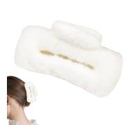 Fuzzy Hair Clip - Soft plush hair clip fuzzy nail clip provides a soft and secure grip that won't hurt your hair; its soft plush, creative plush hair clamp for thick hair, cute fuzzy hair clip for