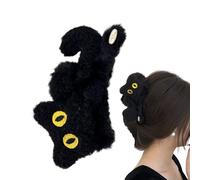 Fuzzy Hair Clips Furry Claw Clip Cartoon Cat Scratching Clip | Cute Trendy Kawaii Fuzzy Snug Cuddly Fashion Accessory Claw Clip Firm Hold Adorable Fun Chic Daily Wear for Thick Thin Hair