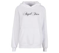 Fuzzy hooded sweatshirt for women Miss Tee Angel Face Blanc L