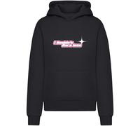 Fuzzy hooded sweatshirt for women Miss Tee Couldn't Care Less Noir M