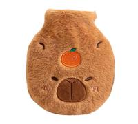 Fuzzy Hot Water Bottle Small 17 x 14 x 1 cm Capybara Foot Warmer Accessories | Hand Warmer Bag for Affected Students Athletes Office Car Sofa Bed Working Study Camping Picnic Outdoor Active