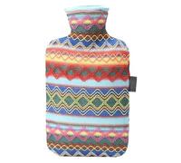 Fuzzy Hot Water Bottle with Soft Cover, Hand Feet Warmer, Reusable Hot Water Bag for Pain Relief, for Neck, Shoulder Pain and Menstrual Cramps, Hot Compress and Cold Therapy(Blue)