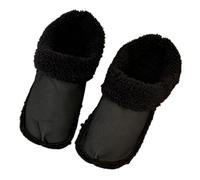 Fuzzy Liner Inserts for Croc Clog, Shoe Insoles Fur Liner Inserts, Plush Slippers Replacement (Black for EU36-37)