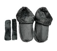 Fuzzy Liner Inserts for Croc Clog, Warm Fluffy Fur Lining, Shoe Insoles for EU40-41 (Black1 Replace Plush Inserts