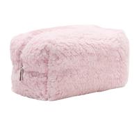 Fuzzy Makeup Bag, 6.7x4.7x3.7 Inch Cute Fluffy Makeup Bag, Zipper Plush Makeup Bag, Portable Travel Terry Cloth Makeup Bag for Women Style 2.