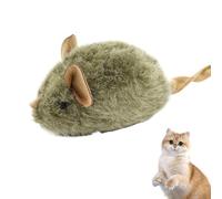 Fuzzy Mice Cat Toys - Self-Play Kitten Chew Toy | Plush Clockwork Mouse With Twirling Tail, Realistic Interactive Sound For Indoor Play, Kitten Entertainment, Party Favors, Kids, And Home Fun
