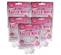Fuzzy Rock Crystal Bubblegum Mints - Natural Sugar-Free Breath Freshener with Xylitol Crystals for Fresh Breath, Clean Teeth & Healthy Gums | Great for Travel, Gum Health & Oral Care (5 Packs)