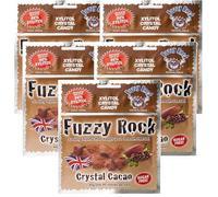 Fuzzy Rock Crystal Cacao Mints- Natural Sugar-Free Breath Freshener with Xylitol Crystals for Fresh Breath, Clean Teeth & Healthy Gums | Great for Travel, Gum Health & Oral Care (5 Packs)