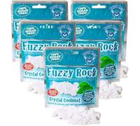 Fuzzy Rock Crystal Coolmint- Natural Sugar-Free Breath Freshener with Xylitol Crystals for Fresh Breath, Clean Teeth & Healthy Gums | Great for Travel, Gum Health & Oral Care (5 Packs)
