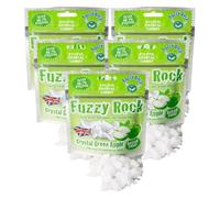 Fuzzy Rock Crystal Green Apple Mints- Natural Sugar-Free Breath Freshener with Xylitol Crystals for Fresh Breath, Clean Teeth & Healthy Gums | Great for Travel, Gum Health & Oral Care (5 Packs)