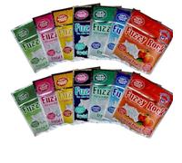 Fuzzy Rock Crystal Mints | 2x7 Flavours- Peach, Coolmint, Icemint, Max Menthol, Peppermint, Lemon, Bubblegum | Sugar Free Breath Freshener for Fresh Breath, Clean Teeth & Gum Health (Pack of 14)