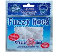 Fuzzy Rock Xylitol Crystal Extra Strong Mint Flavour Clean Teeth Mints For Fresh Breath And Healthy Gums 40g (5 Packs)
