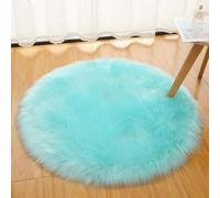 Fuzzy, Round Room Décor: Modern Shaggy Rugs For The Bedroom(Blue,50cm)