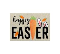 Fuzzy Size Blanket Easter Doormat Cute Soft Easter Rug Happy Welcome Floormat Decorative For Party Daily For Door Nautical Throw Blanket (F, 40x60cm)