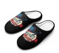 Fuzzy Slippers Country Music Slipper L