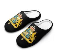 Fuzzy Slippers Great Coat Of Arms Of Sweden Slipper | Sleepers Fluffy Indoor Slippers Soft For Winter Autumn Indoor