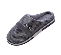 Fuzzy Slippers Men Home Slippers Men Outdoor Comfortable Cosy House Slipper Non Slip Bedroom Slipper With Closed Toes Classic Casual Shoes Wide Silent Cotton-Lined Shoe Thickened Mens Shoes