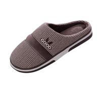 Fuzzy Slippers Men Home Slippers Men Outdoor Comfortable Cosy House Slipper Non Slip Bedroom Slipper With Closed Toes Classic Casual Shoes Wide Silent Cotton-Lined Shoe Thickened Mens Shoes